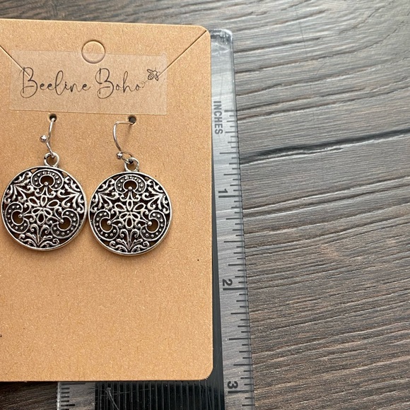 Enchanted Filigree Boho drop Earrings - Picture 3 of 3